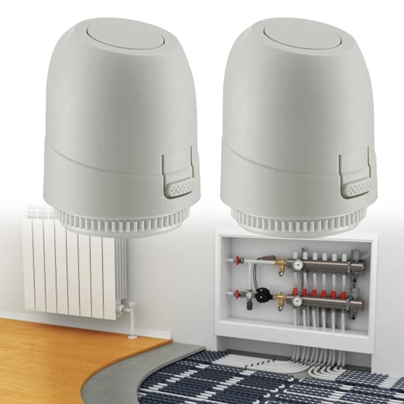 2 pezzi Attuatore termico elettrico normalmente chiuso per riscaldamento a pavimento D2RD