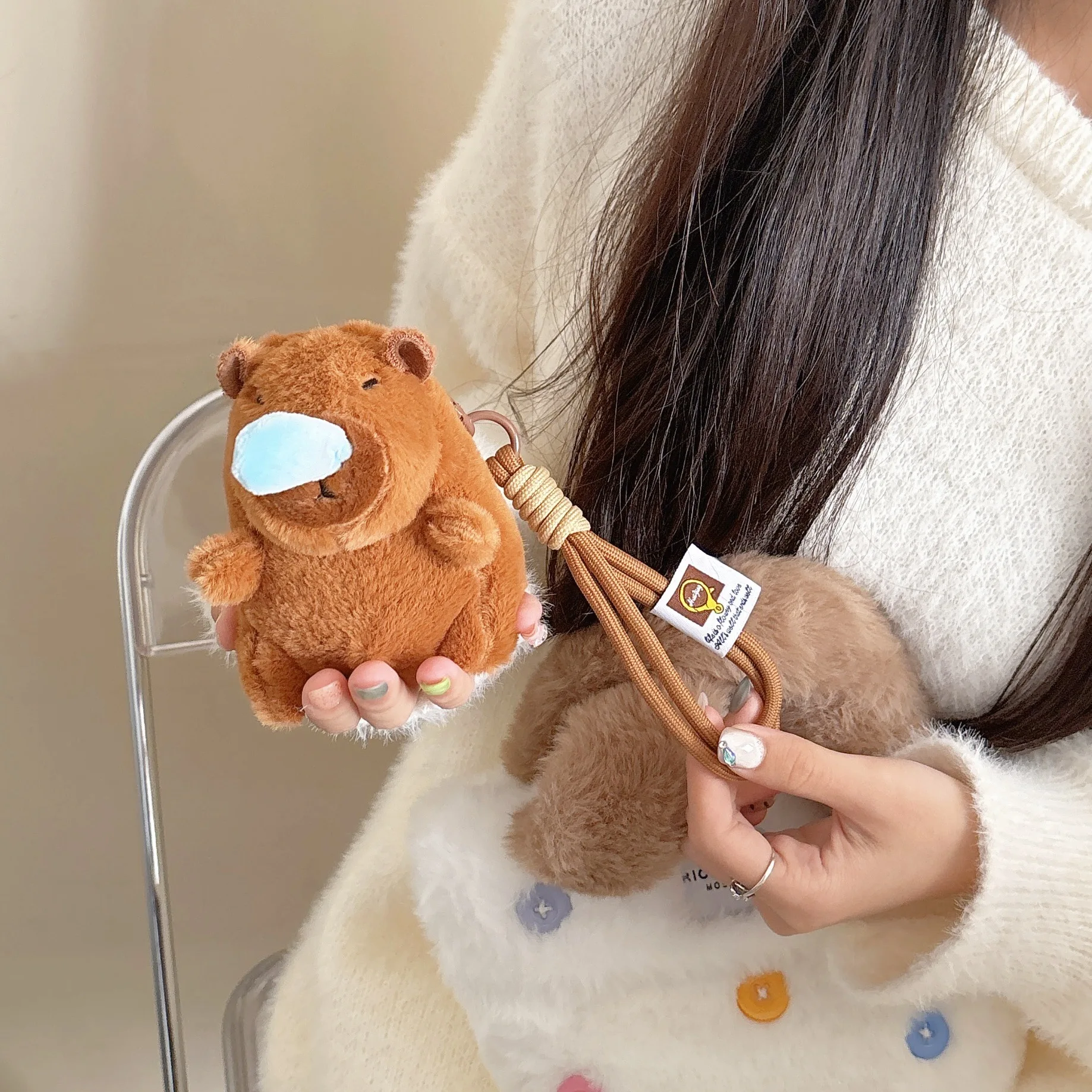 Plüsch Haustiere Puppe Fall Für Apple Airpods Pro 1 2 Fall 3 Kopfhörer Lade Box Headset Abdeckung Mädchen Herbst winter Flauschigen ﻿