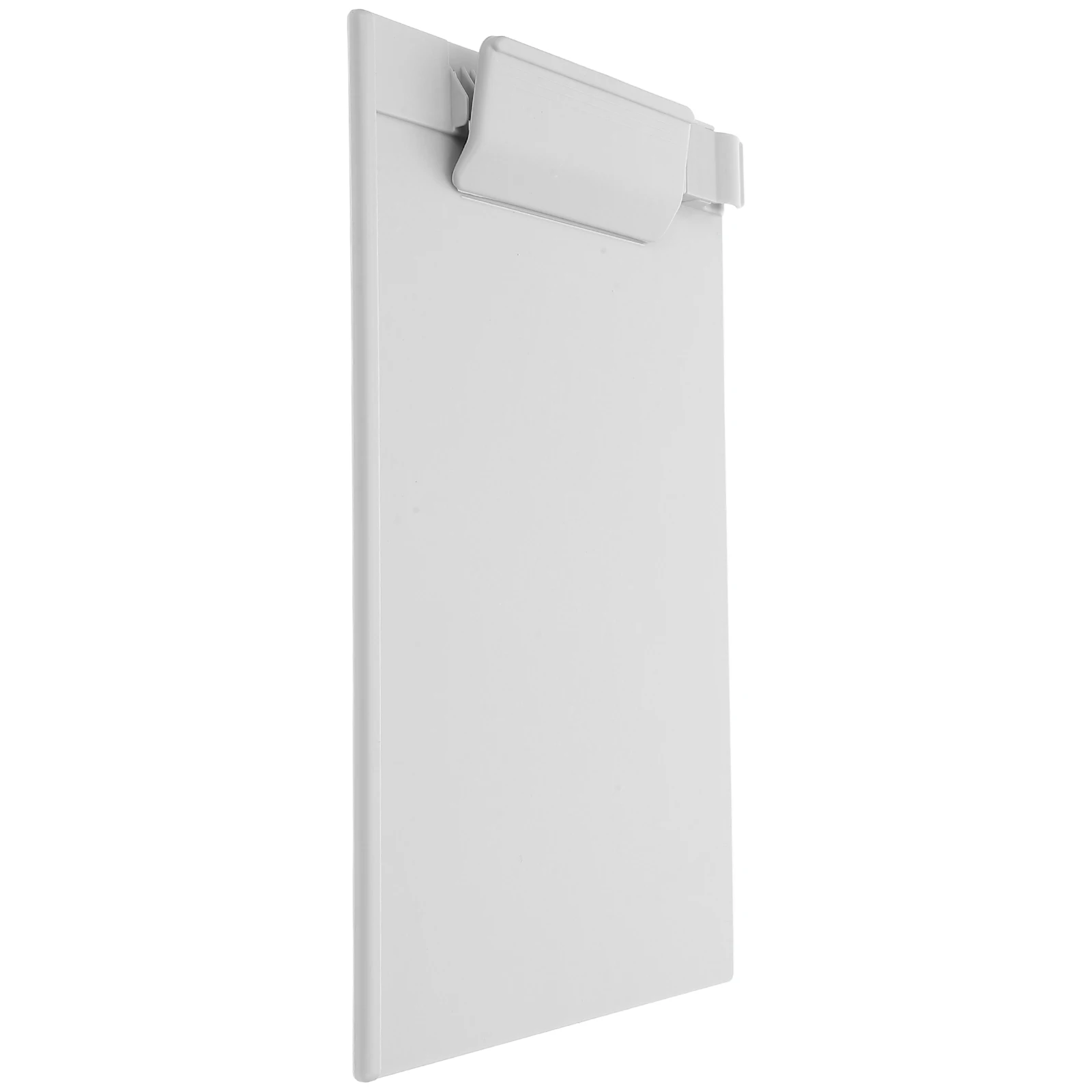 

Plastic A5 Clipboard Profile Clip Hardboard Paper Holder Writing Folders for School Classrooms Office (Grey)