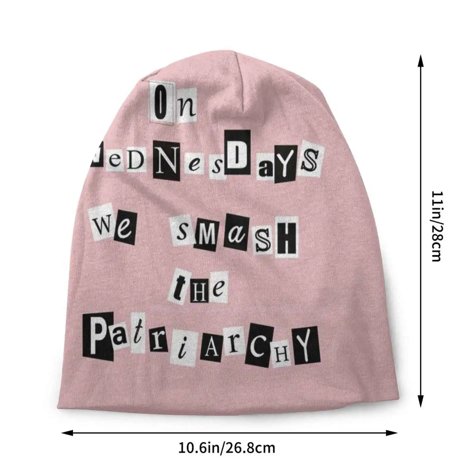 On Wednesdays We Smash The Patriarchy Knitted Hat Warm Beanie Outdoor Caps On Wednesdays We Smash The Patriarchy