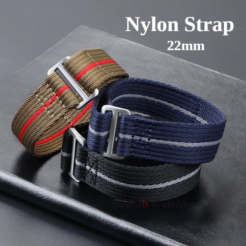 Nylon Watch Strap 22mm for Seiko Canvas Bracelet for Tudor Women Men Sports Military Wristband for Omega Watch Accessories