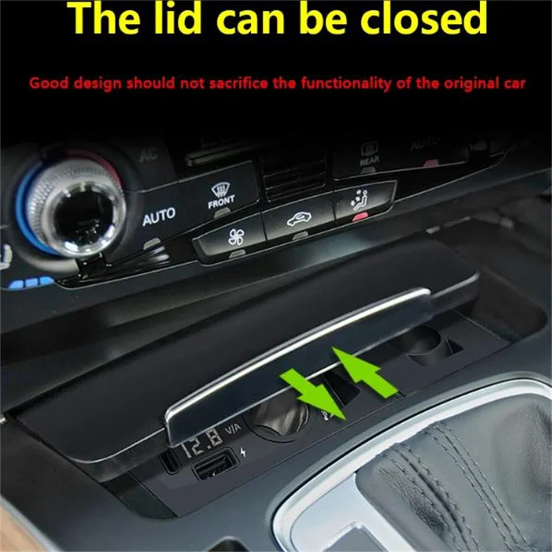 شاحن سيارة USB شحن سريع ولاعة السجائر المقبس الفاصل QC3.0 TypeC لأودي A4 B8 A5 A4 Allroad S4 RS4 Q5 SQ5 8R S5 RS5 #4