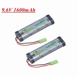 2szt 8S 2/3A 9.6v 1600mAh NiMH Płaski akumulator z Mini Tamiya do pistoletów Airsoft z serii Mini AK lub zmodyfikowanym AEG