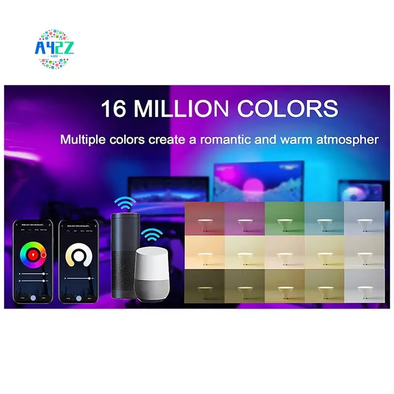 

A42Z-Tuya Лампа 4 шт. GU10 RGB CW + WW Светодиодные лампы 5 Вт с регулируемой яркостью Лампы Smart Life APP Control Лампочки