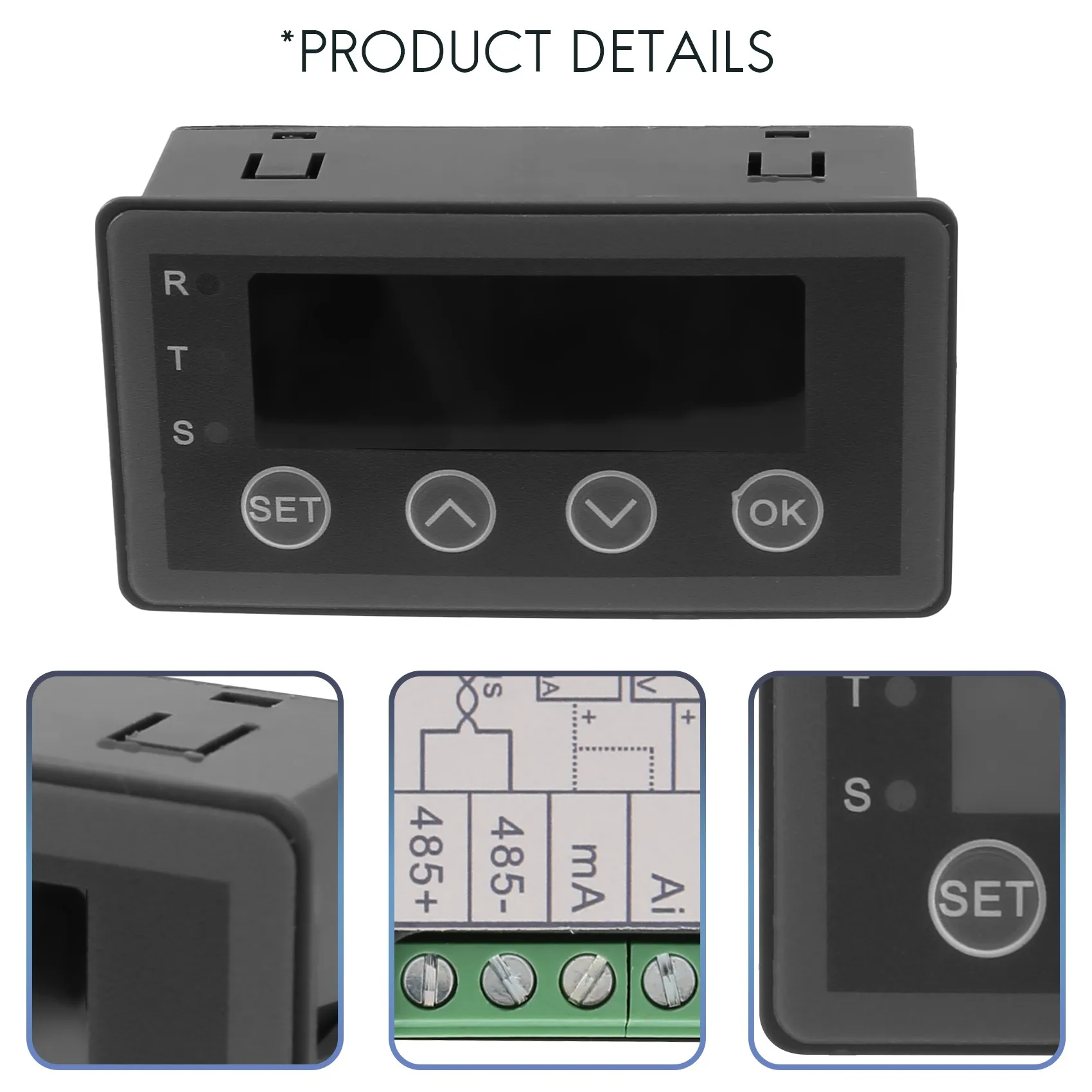 A08I Digital Display Meter 0-10V 0-20MA 2-10V 4-20MA Analog Input Display Table Digital Display Head with RS485 Version