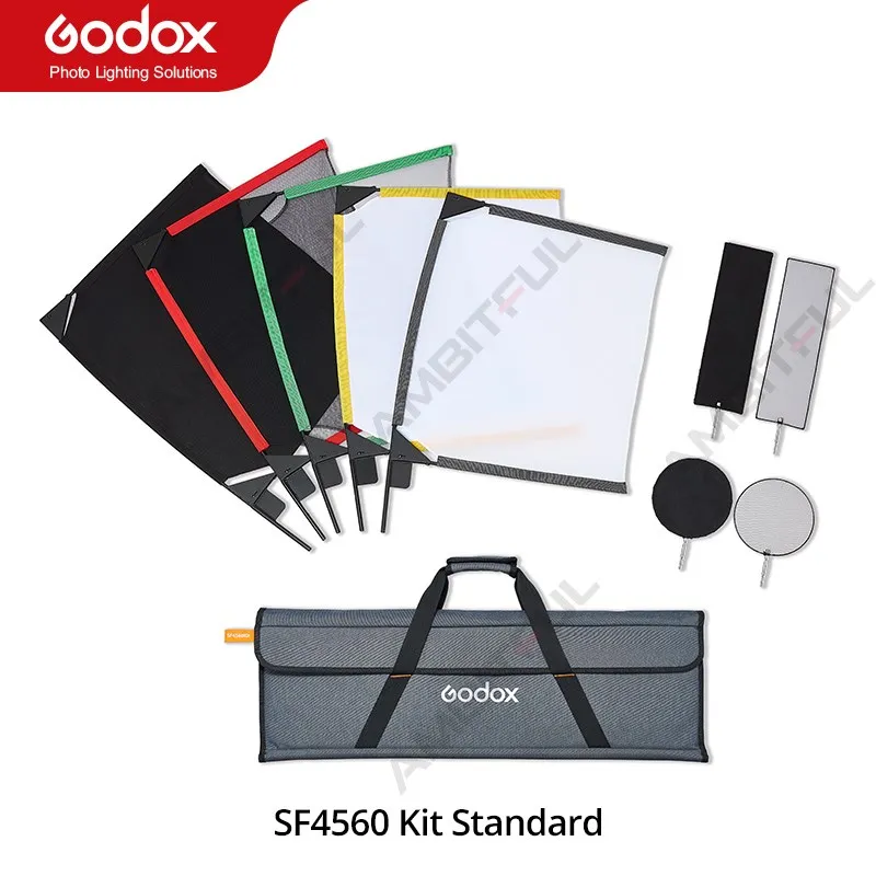 Godox SF6090 SF4560 Scrim Flag Kit Draagbare Frame Diffuser Reflector Zacht Lichtblokkerend Lichtverminderend voor Studiofotografie