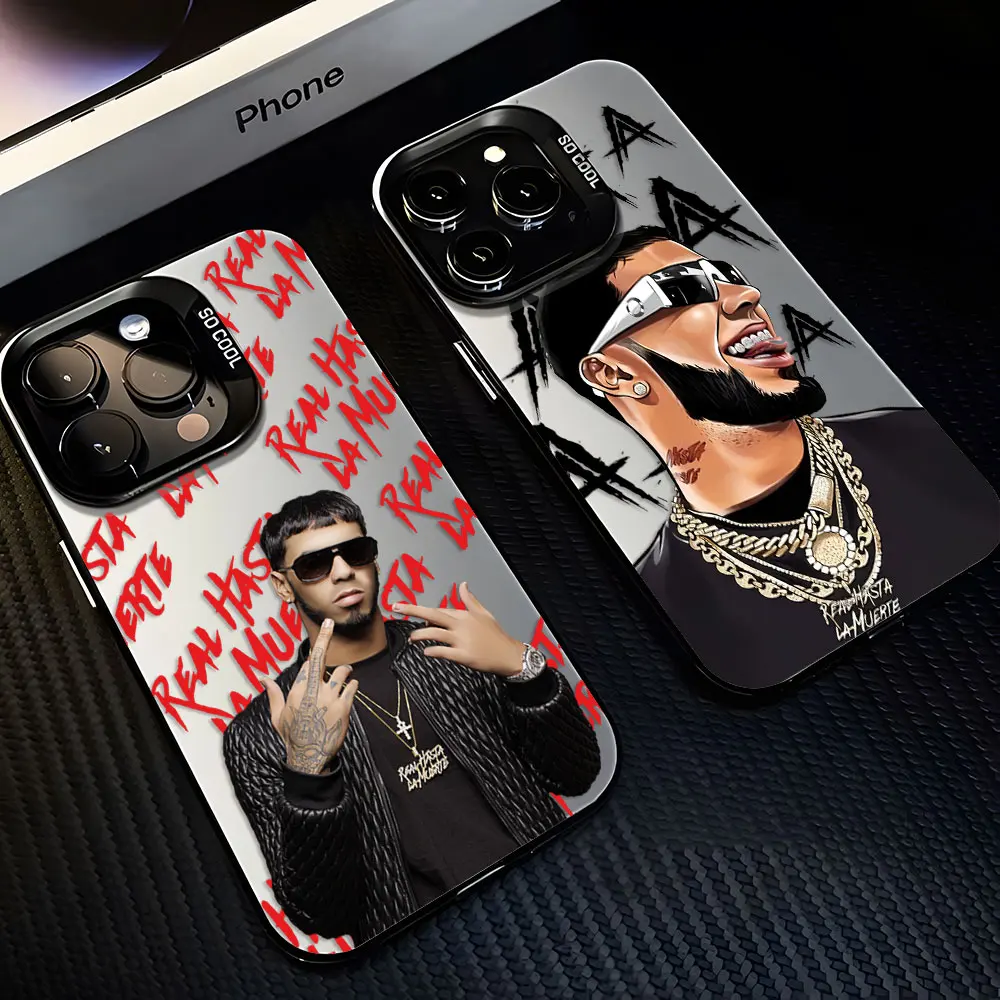 Fashion Hot Rapper Anuel AA Phone Case for Oppo A3x A60 A79 A98 A1 A78 A58 A38 A18 A57 A76 A36 A17 A94 A74 A55 4G 5G Matte Cover