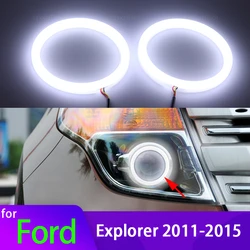 For Ford Explorer 2011-2015 Car Accessories 6000K White SMD Cotton Light LED Angel Eye Ring Kit, 2 Years Wattanty