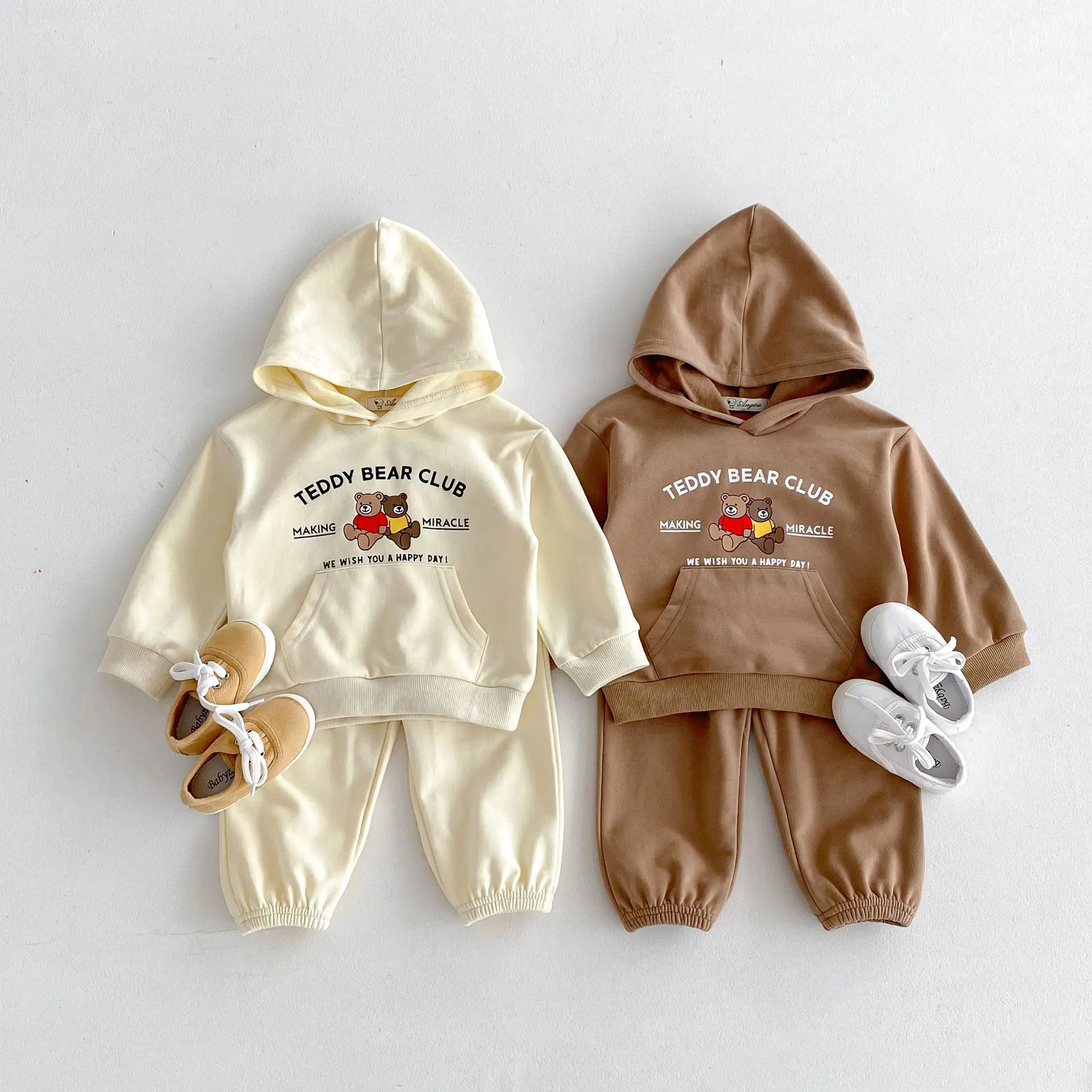 2024 Autumn New Baby Long Sleeve Causal Clothes Set Children Cartoon Sweatshirt + Pants 2pcs Suit Toddler Girl Hoodie Outfits