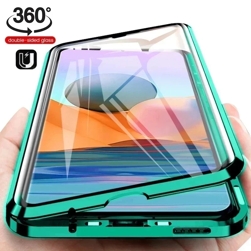 

360 Double Sided Magnetic Glass Case For Honor 90 80 60 50 70 Pro X8 X9 X50 X40 GT X30 X50i Metal Cover Magic 5 4 Lite Coque