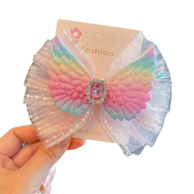 Angelic Butterfly Knot Hair Clips Children's Fairy Tale Style Baby Girl Performance Program Versatile Hair Accessories