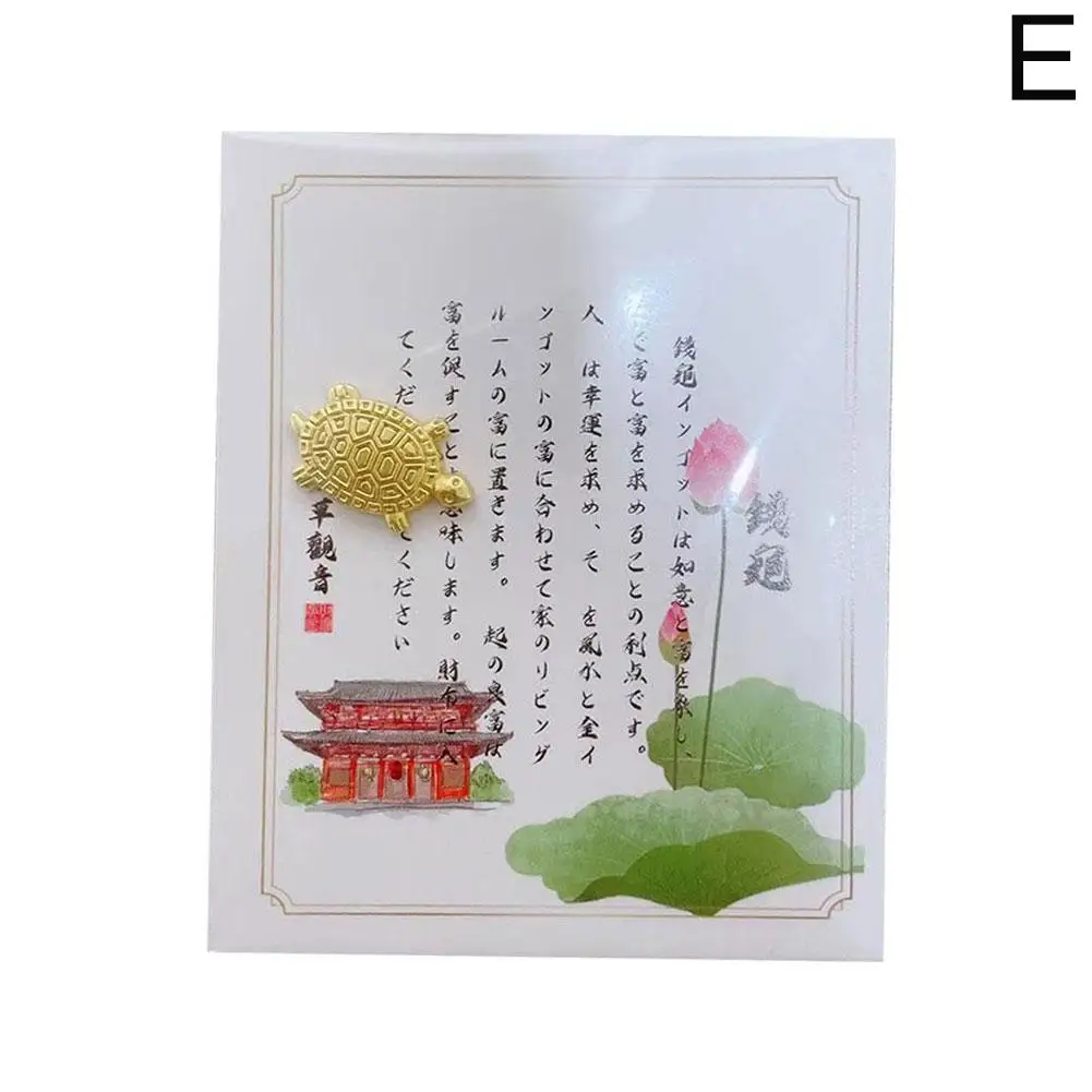 Japanese Money Pendant Ornament Small Golden Praying Lucky Wealth Home Gift Decoration Tortoise Good Lucky Guarding C0l4