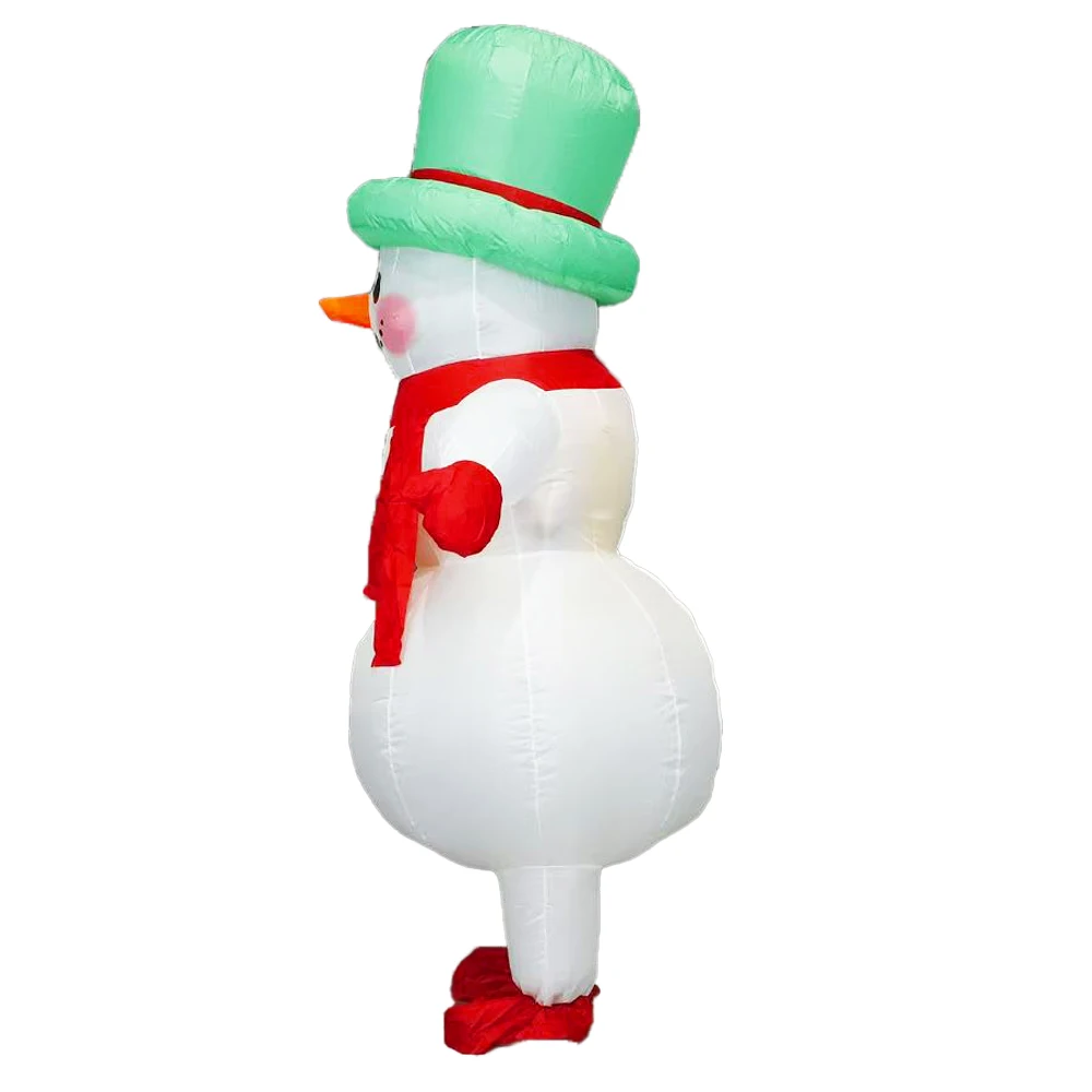 Christmas Tree  Snowman Inflatable Costume Parade Adult Character Cosplay Christmas Party Event Mascot Set