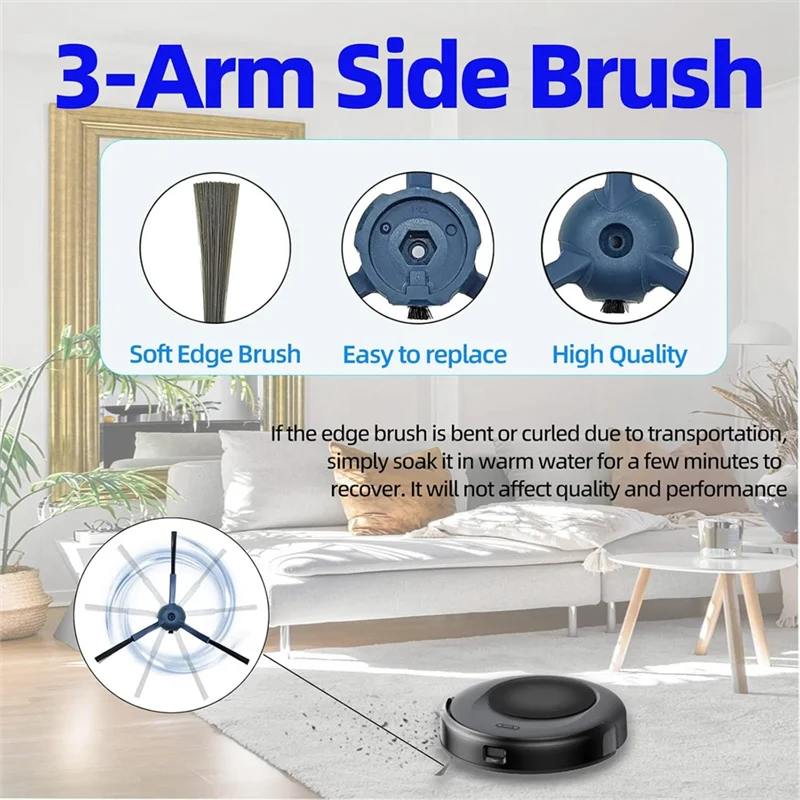 Набор аксессуаров ABRB для робота-пылесоса Eufy C20 Omni, роликовая щетка, боковые щетки, фильтры Hepa, накладка для швабры, мешки для пыли