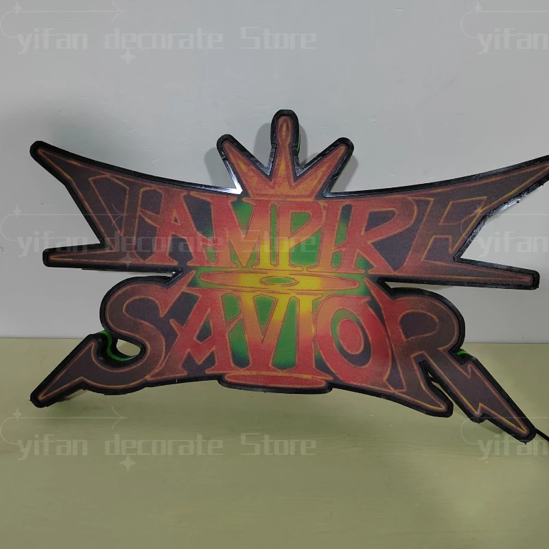 Custom Vampire Savior - The Lord of Vampir Logo LED Nightlight 3D Print Desktop Lightbox Wall Decor Best Gift for Kids Signs RGB