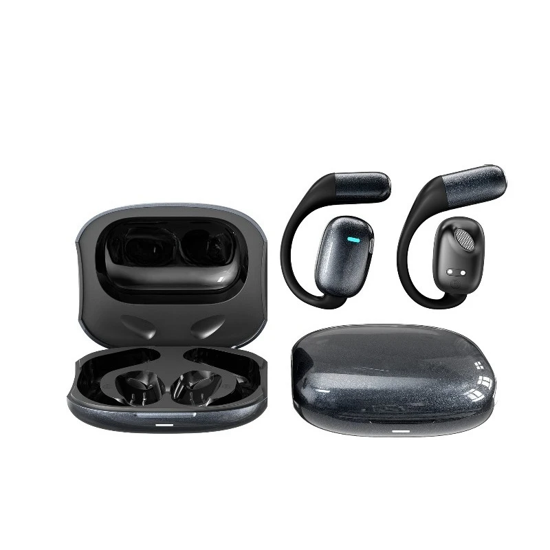 Bluetooth headset waterproof wireless long battery life sports noise reduction smart touch ear hanging type