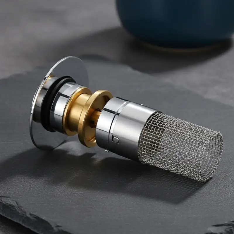 New Washbasin Plug Anti Odor Up Bounce Core Basin Stopper Hair Catcher Shower Sink Strainer Stainless Steel Filter Bouncing Core