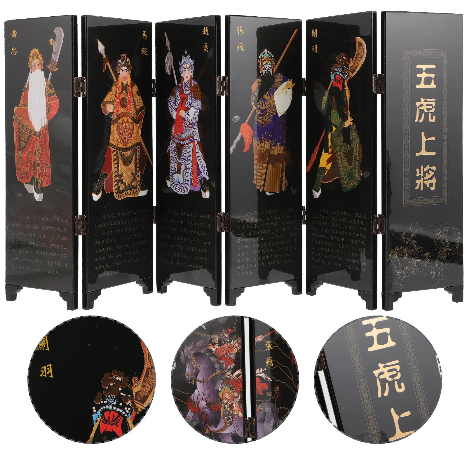 

Mini Wooden Folding Screen Decoration Chinese Style Art Craft For Home Desktop Ornament Small Space Divider Panel Screen