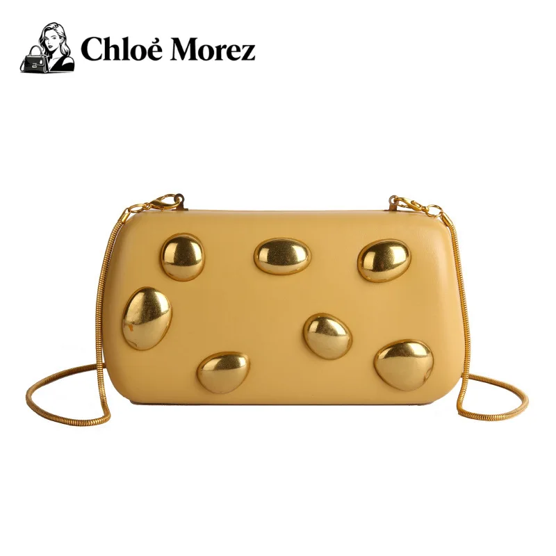 

Retro Underarm Bag, Women's Versatile Metal Banquet Bag, Fashion Single Shoulder Crossbody Bag