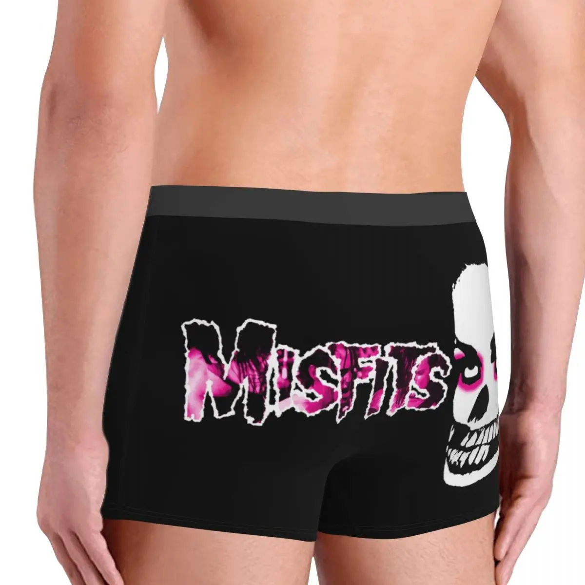 Custom Rock Band Misfits Skull Face Boxer per uomo 3D Print Heavy Metal Underwear mutandine slip mutande traspiranti