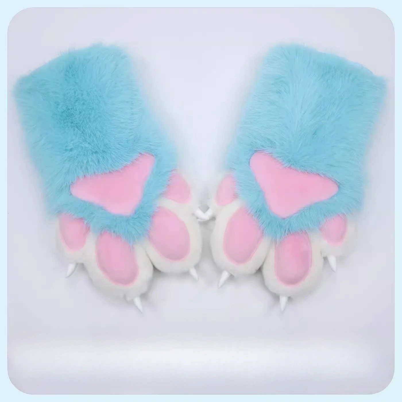 21 Colour Plush Furry Cat Claw Gloves Fursuit Animal Fox Paws Halloween Cosplay Costume Accessories Performance Props Kid Gift