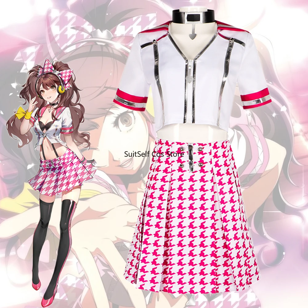 Kujikawa Rise Cosplay Costume Anime Persona 4 Uniform Adult Women Halloween Carnival Party Uniform Costumes Cos Outfit Set