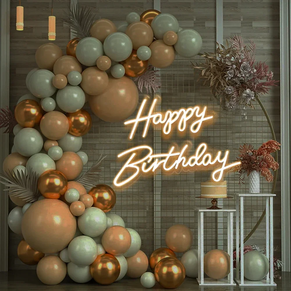 

Happy Birthday LED Neon Sign Indoor Wall Lights Party Wedding Shop Window Restaurant Birthday Decoration Warm White