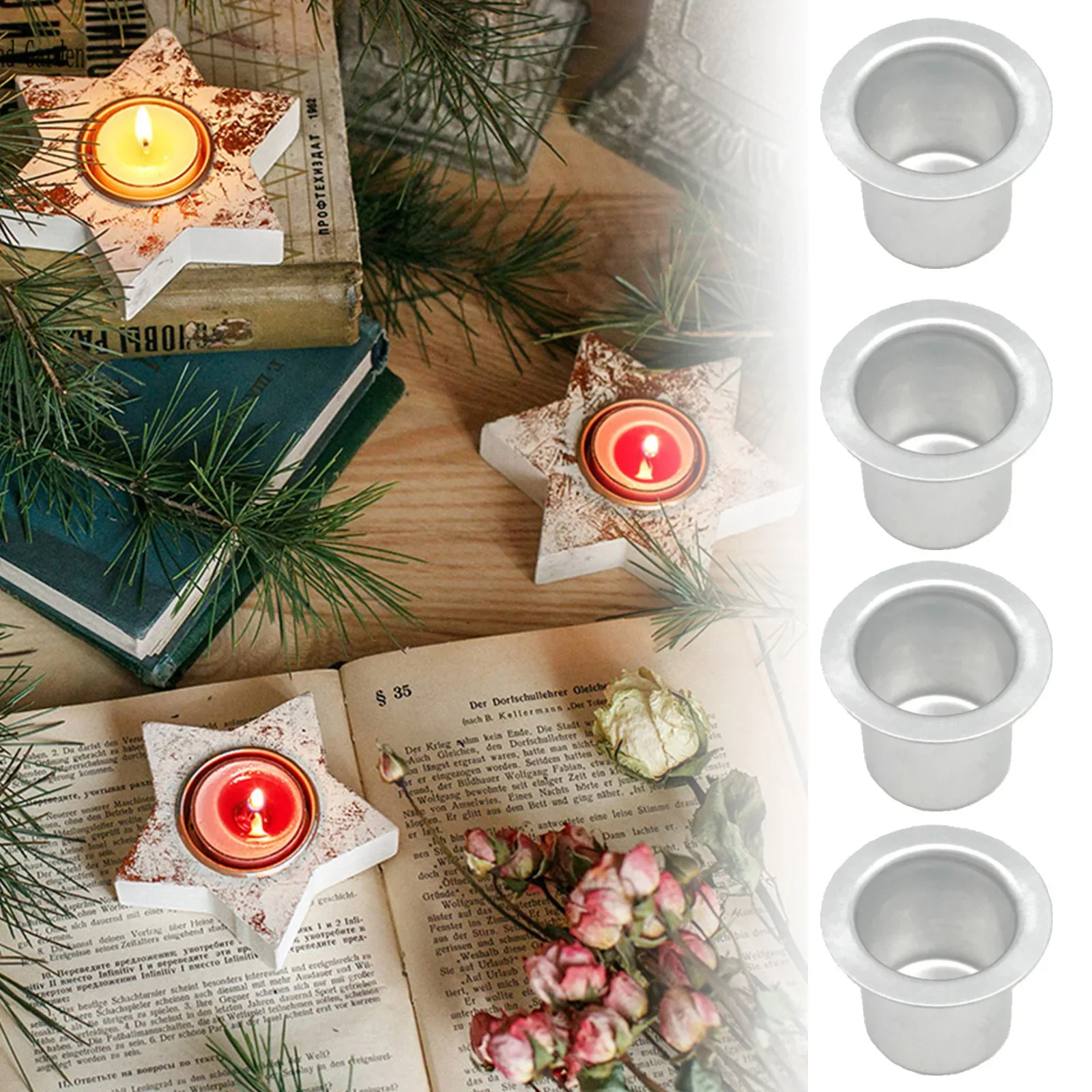 Exquisite High Quality Candlestick Metal Accessories Tea Light Holder 18*12.6*11.8*15*0.3mm 30pcs/50pcs Candle