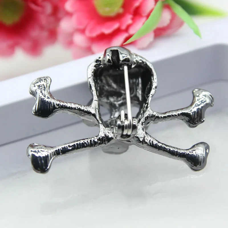 Halloween Skull Pin Punk Skeleton Badge Gothic Brooch for Jewelry Accessory Gifts Wholesale
