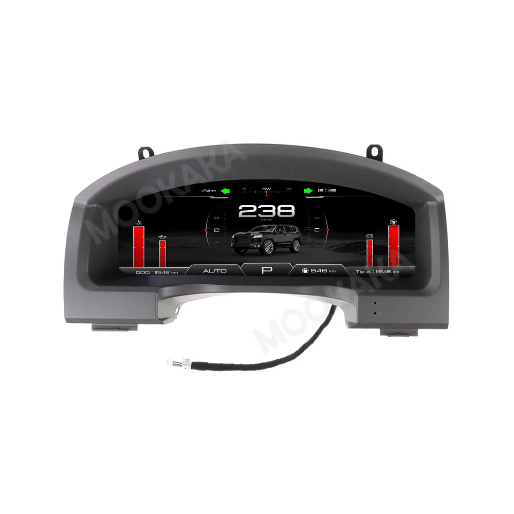 Digital Dashboard For Toyota Land Cruiser 2008~2015 Car Cluster LCD Meter Virtual Cockpit Digital Instrument Panel Head Unit