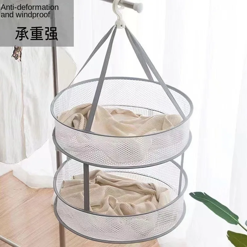 

Household Clothing Clothes Hanger Drying Sweater Tile Net Pocket