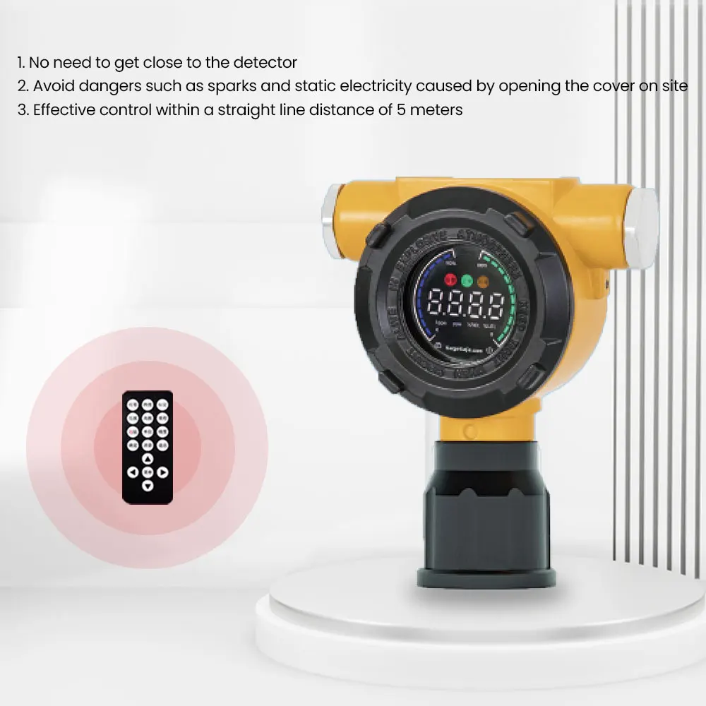 hexane methyl bromide hydrogen chloride hcl co2 h2s lng infrared PID electrochemistry multi gas leak detector wall mount