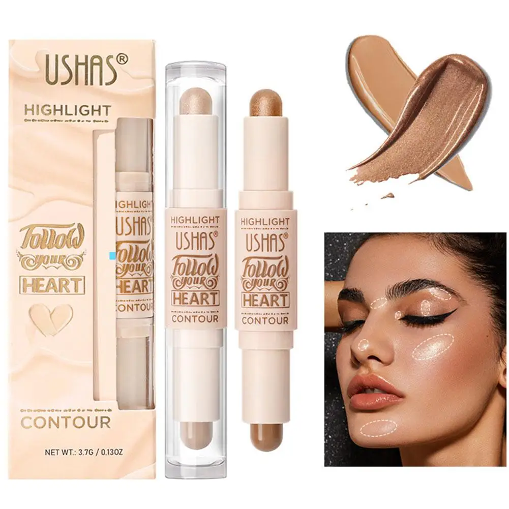 2 IN 1 Shimmer bronzer Contour Stick impermeabile multiuso evidenziatore Shaping Shadow Face modifica penna correttore