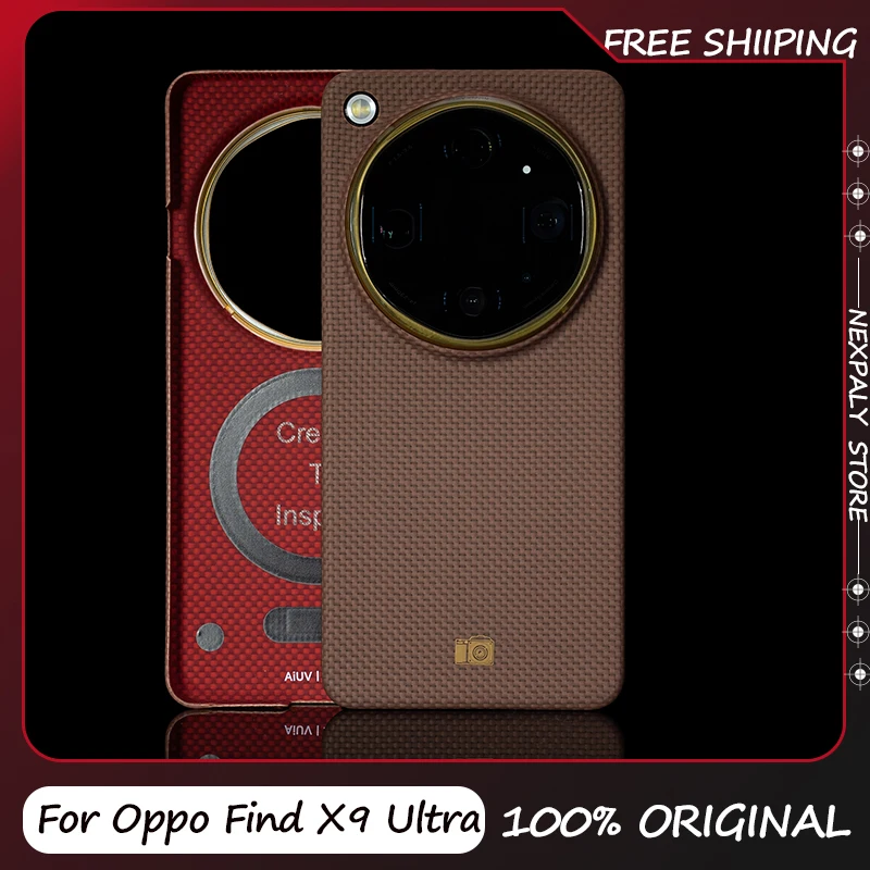 AIUV Phone Case For Oppo Find X9 Ultra Kevlar Fiber Ultra Thin Magnetic Wireless Charging Heat Dissipation Premium Cover Gift