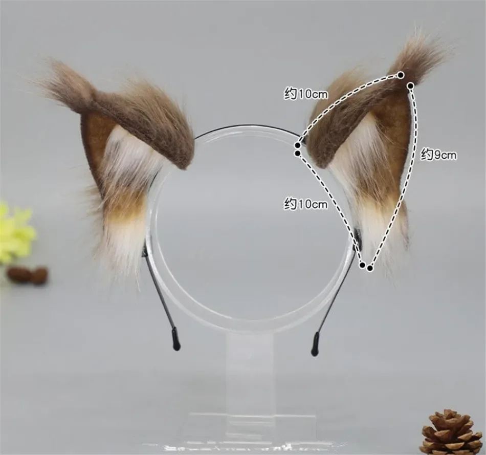 Lolita peludo animal besta orelhas grampo de cabelo anime lolita esquilo orelha bandana kc cosplay acessórios b2661