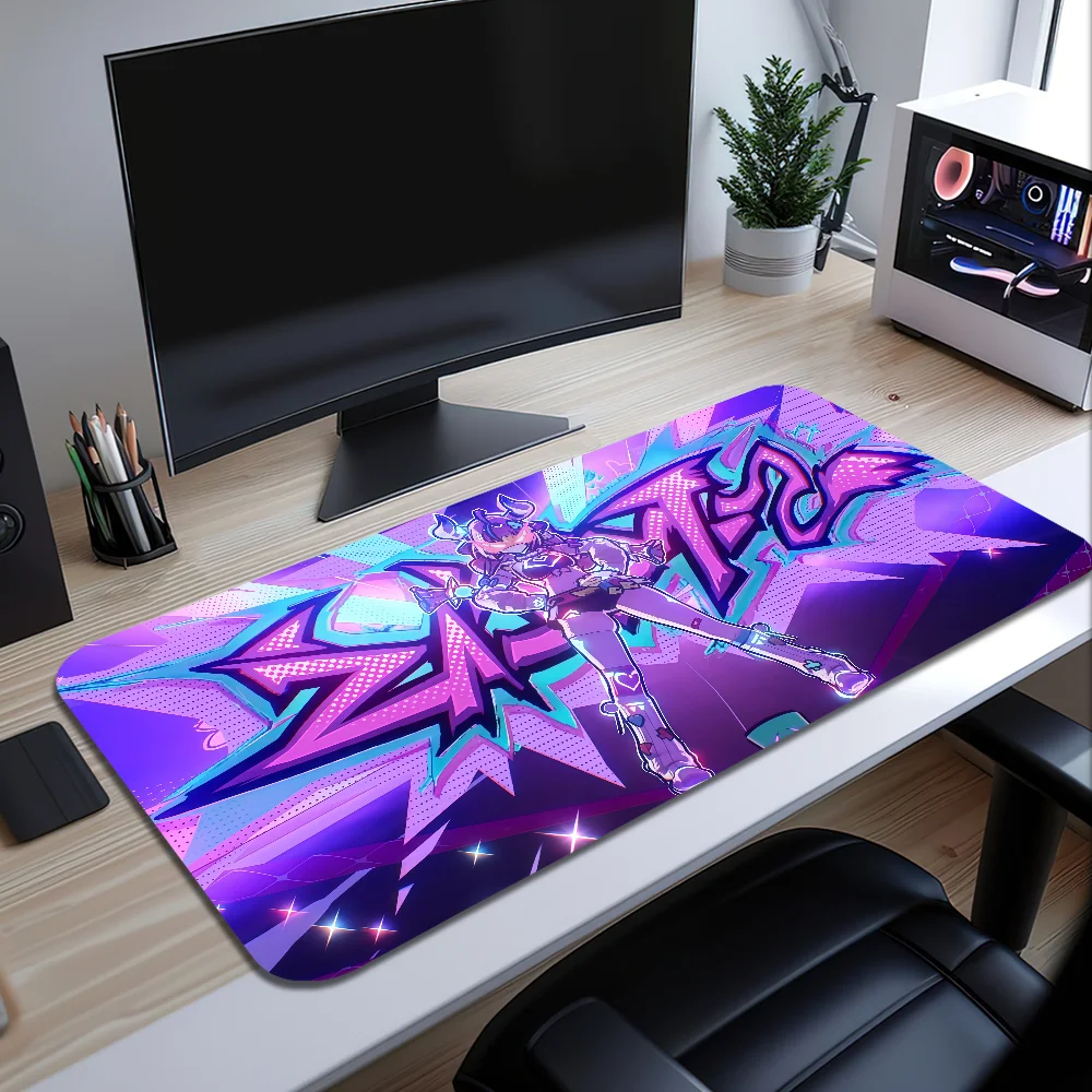 Game G-Genshin impact Varesa Mouse Pad Large Desk Mat Keyboard Ergonomic Office Rubber Game PC Non-slip Anti-fray Home Custom Be