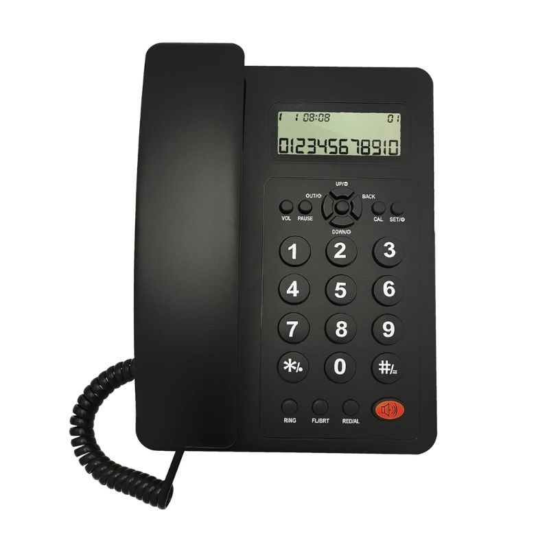 Landline Telephone Desktop Telephone Fixed Telephone Caller Telephone Front Desk Home Office with Call Display Telephon