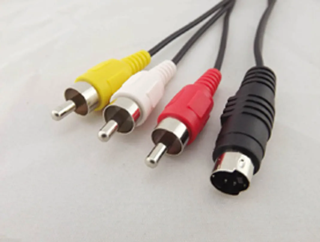 1pc 5ft 4 Pin S-Video Male To 3 RCA Male AV Audio Video Adapter Cable DVD PC TV