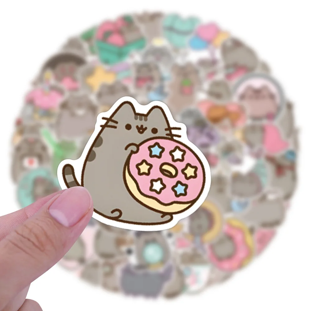 

55/110PCS Cute Kawaii Chunky Cat Stickers Aesthetic Decals DIY Stationery Scrapbook Phone Diary Graffiti Waterproof Cute Sticker
