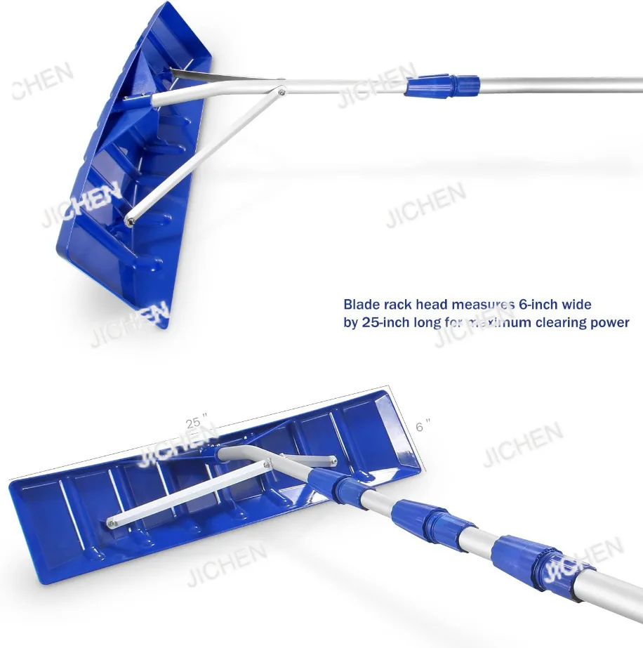 

JC factory direct sales winter roof snow scraper with telescopic rod roof snow rake telescopic rod snow handle