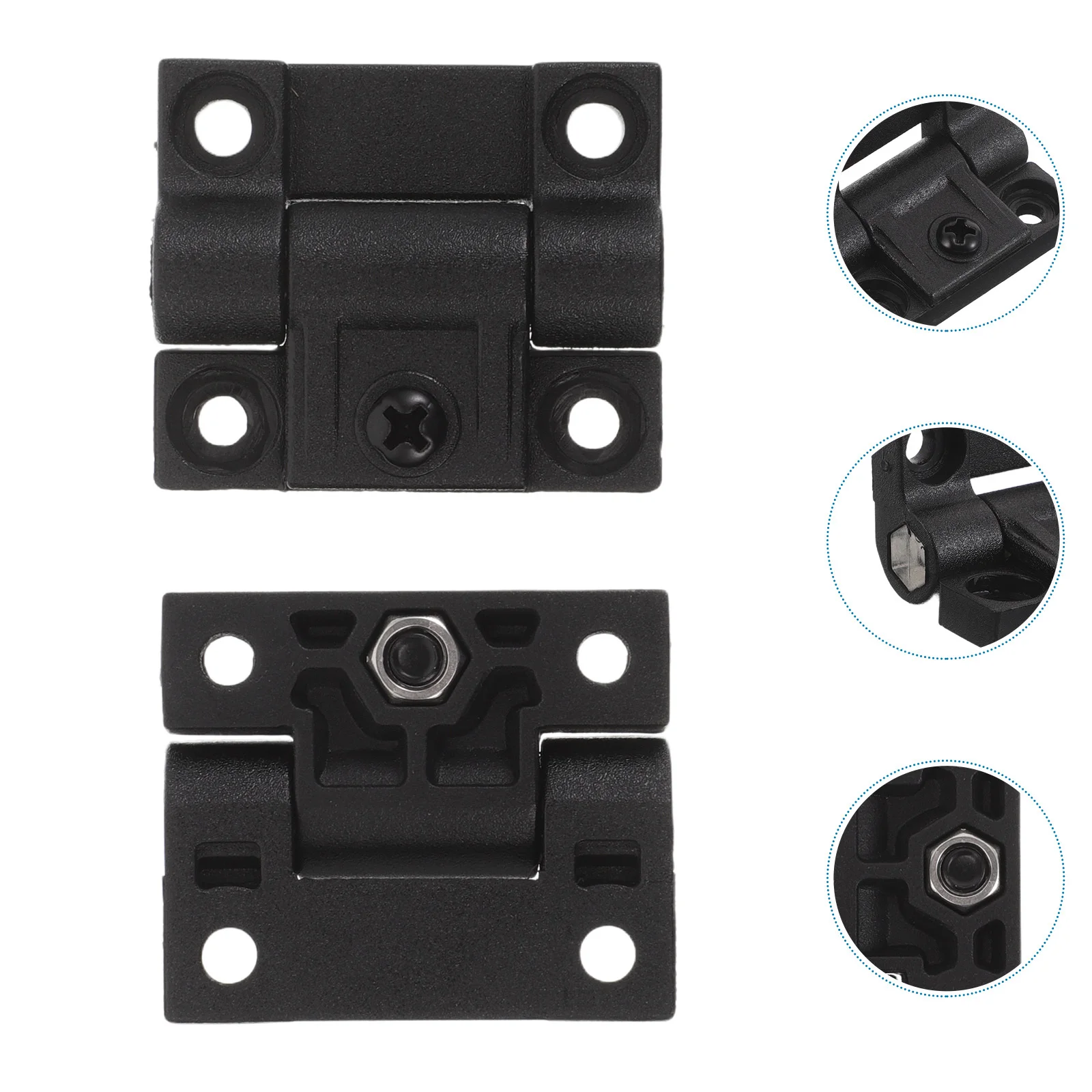 

1Pair Folding Positioning Plastic Cabinet Hinges Black Durable Adjustable Torque Friction 90 Degree Stop for Kitchen Bathroom