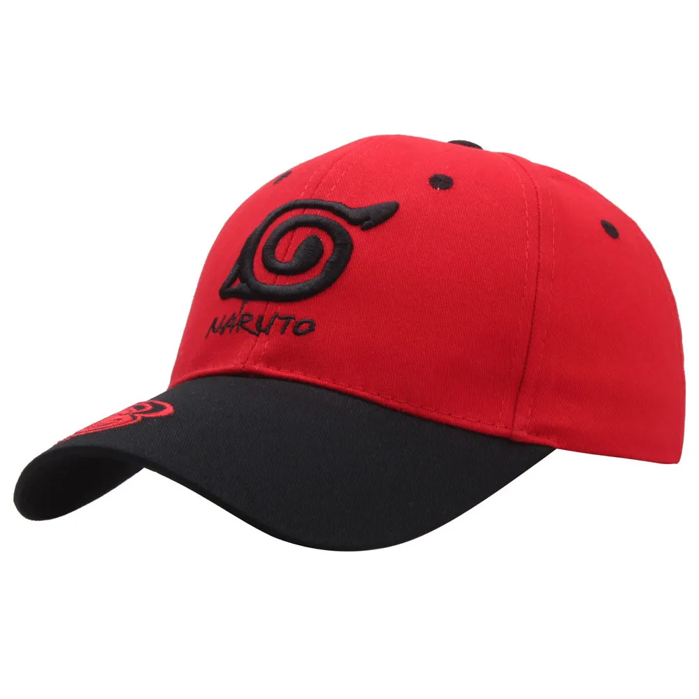 

Anime Naruto Figure Cosplay Prop Baseball Cap Cartoon Red Cloud Embroidered Snapback Cap Outdoor Sports Hip Hop Unisex Hat Hot