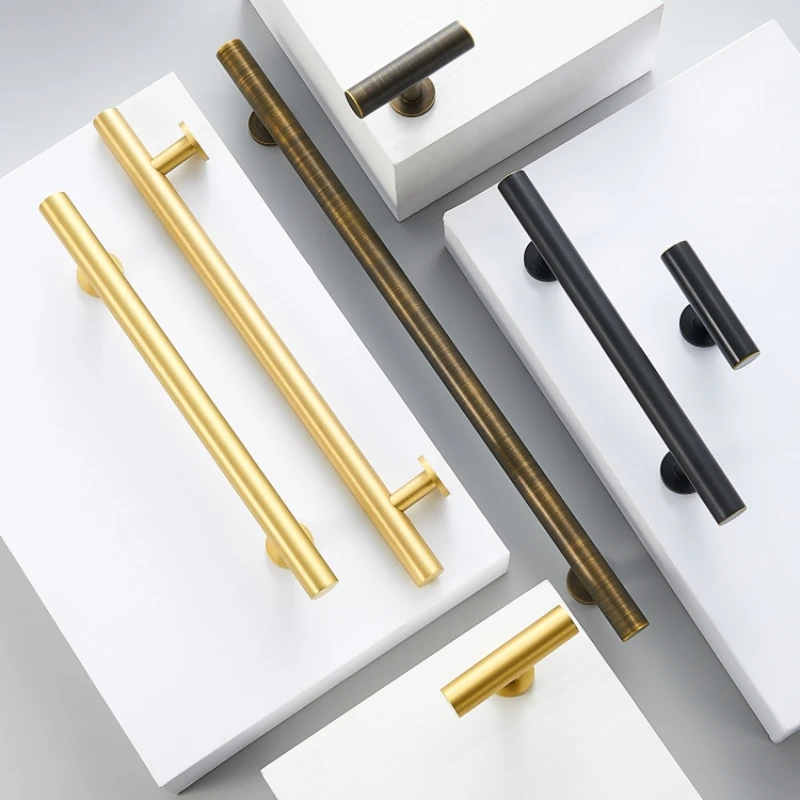 Antioxidant solid brass wardrobe doors, drawers, furniture long handles