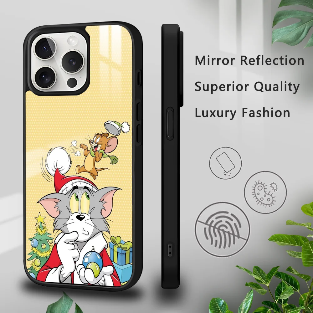 Christmas T-Tom J-JerryS Phone Case For IPhone 16 15 14 13 12 11 Pro Xs Max Mini Plus Celulares Hard Funda