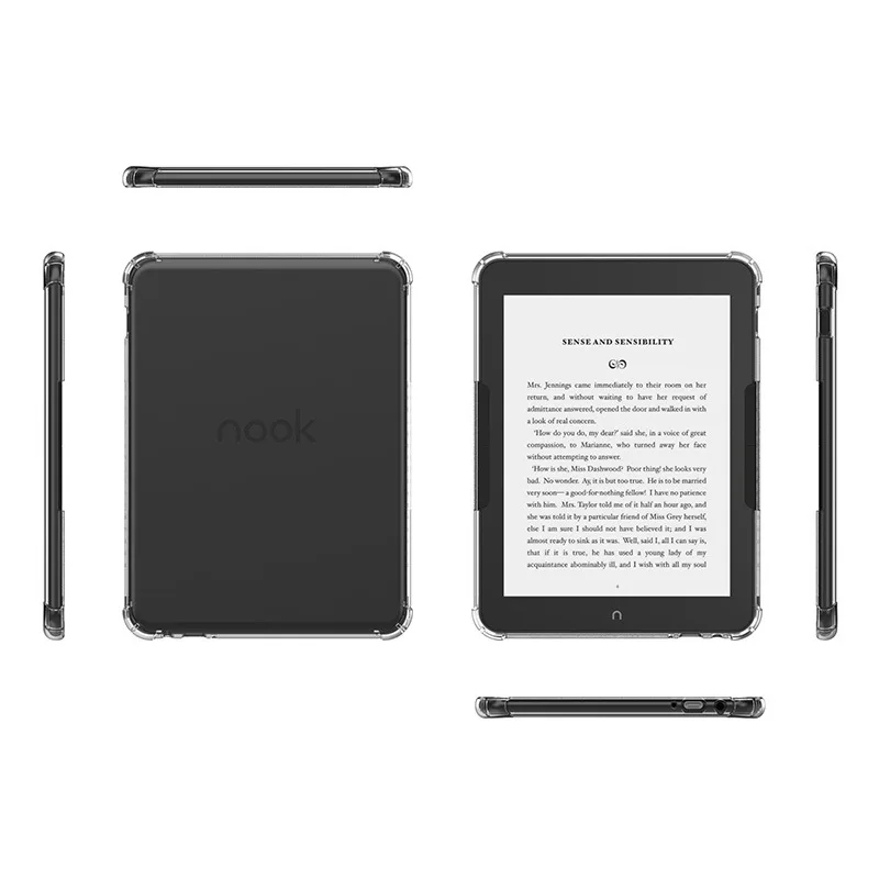 

1x For Nook Glowlight 4 Plus 7.8inch 2023 Soft Shockproof TPU Clear Protective Cover eBook Skin Case