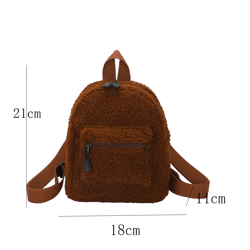 Customized Plush Mini Backpack Personalized Name Fashion Women\'s Outgoing Plush Bag Backpack Can Be Embroidered Your Name