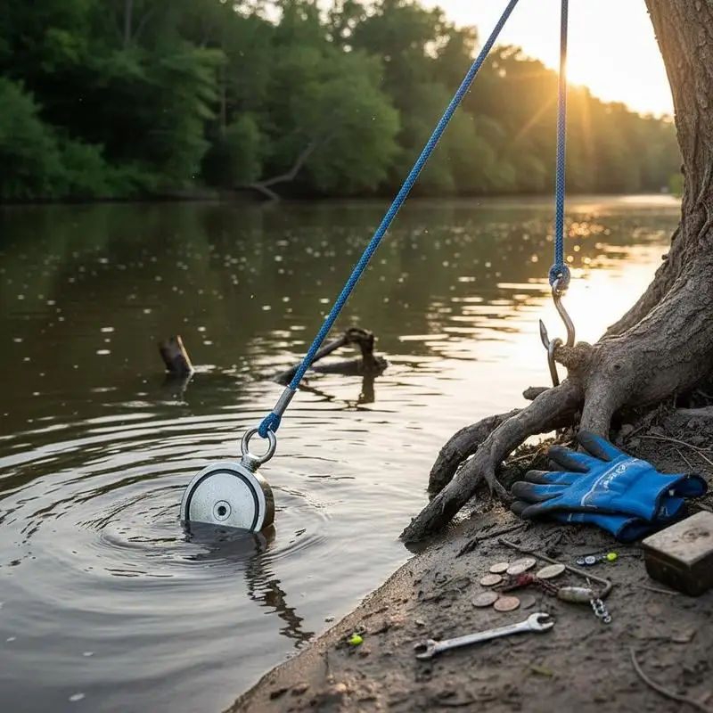 

Magnet Fishing Kit, 2000 LBS/907 Kg Double-Sided Pulling Force Strong Magnet Fishing Kit, Rare Earth Neodymium Magnetic Fishing Kit Includes Grappling Hook, Heavy Duty Rope, Gloves and Eyebolt