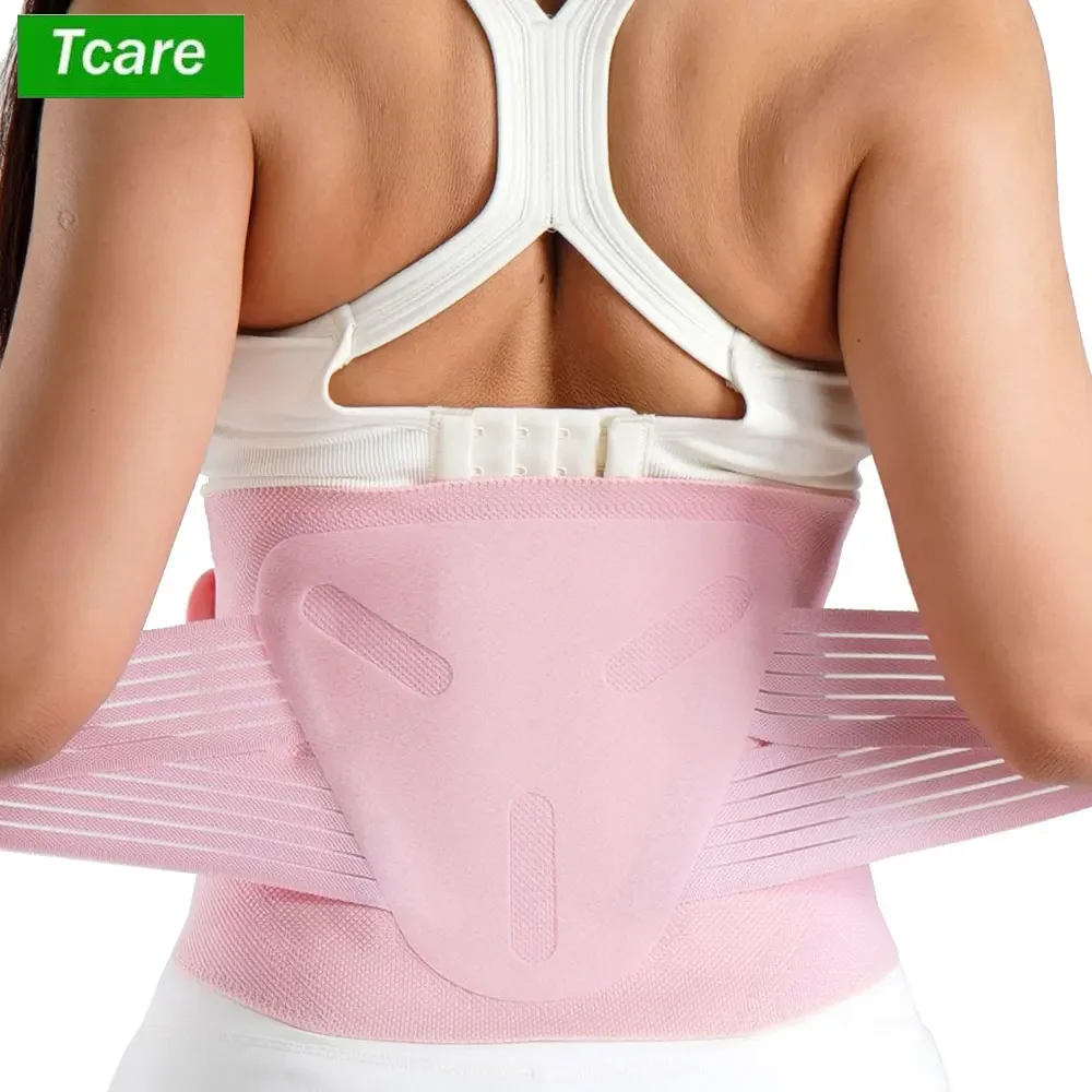 1 Pcs Back Brace with 3D Massage Lumbar Pad & 4 Flexible Supports, Breathable Fabric, Back Support for Lower Back Pain Women Men