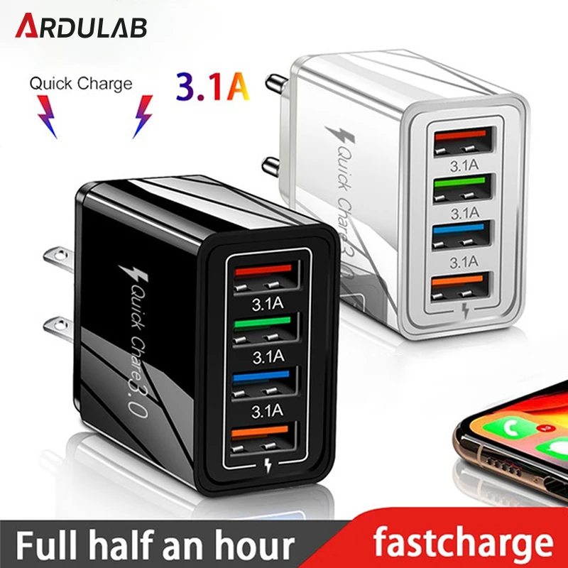 EU/US Plug USB Charger Quick Charge 3.0 for Phone Adapter for IPhone 12 Pro Max Tablet Portable Wall Mobile Charger Fast Charger