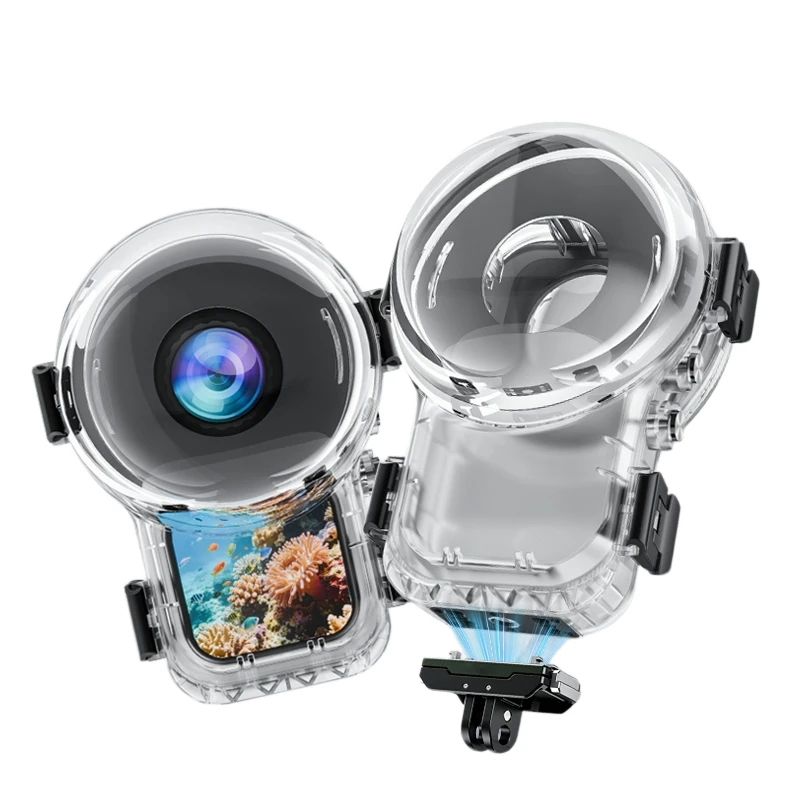 Invisible Dive Case Compatible with Insta360 X6, Underwater Waterproof Housing for Snorkeling & Diving